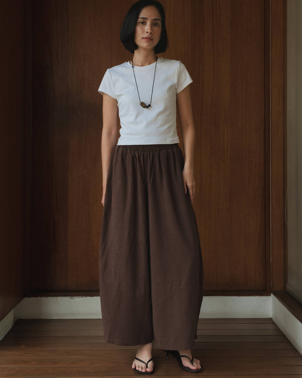 Sora Pants in Dark Brown