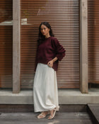Sadie Oversized Sweater in Burgundy