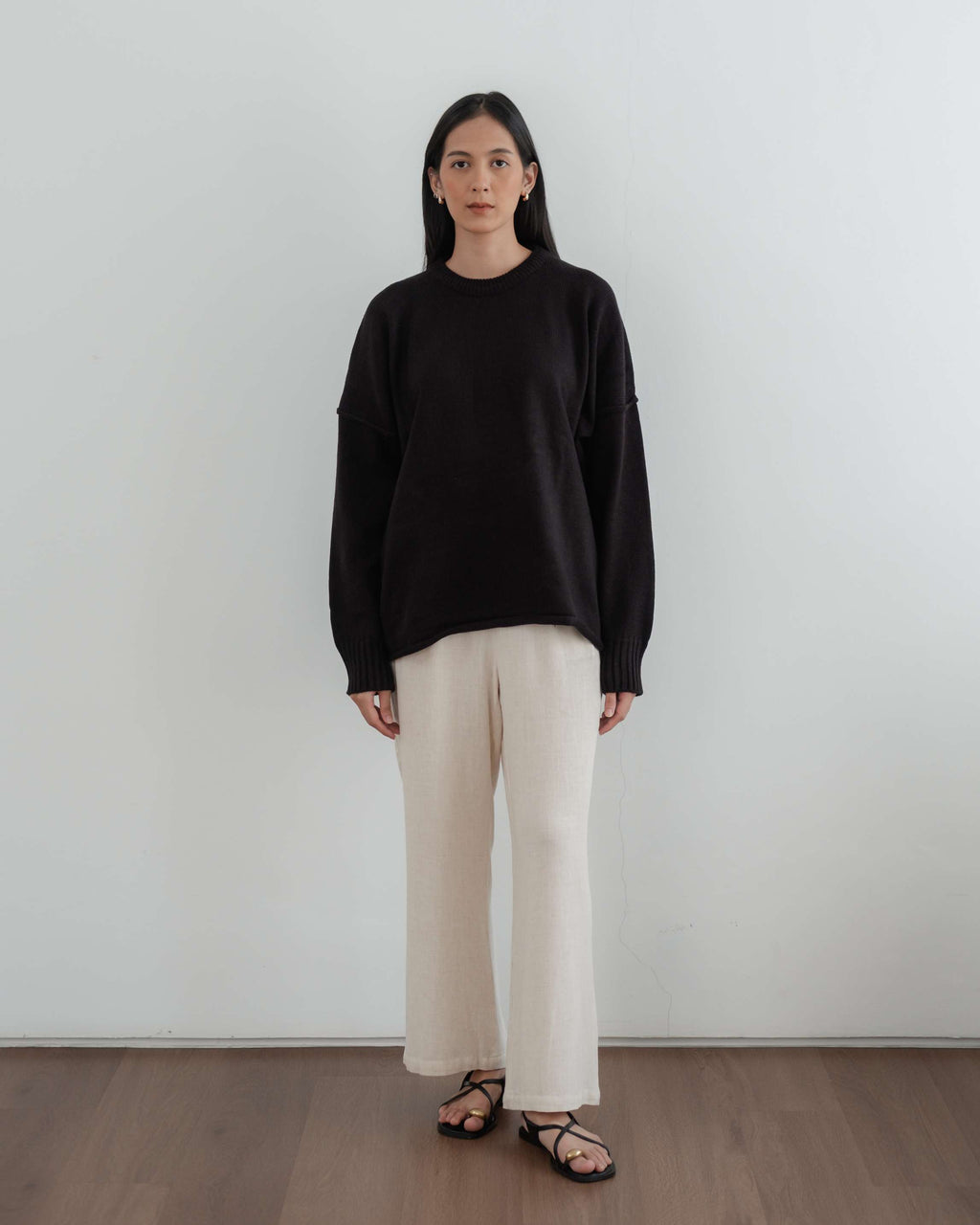 Faye Oversized Sweater in Black