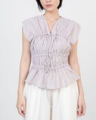 Carra Top In Striped Brown