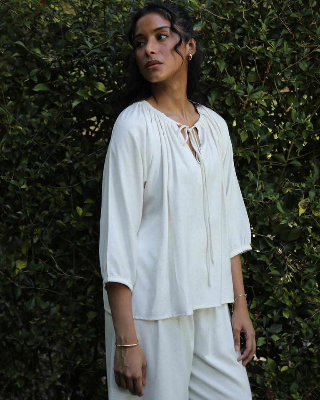 Cami Blouse in Natural Linen