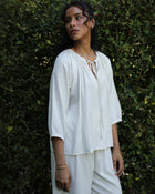 Cami Blouse in Natural Linen