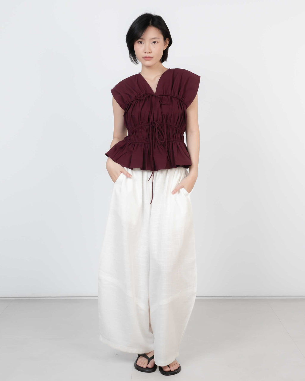 Carra Top In Maroon
