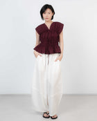Carra Top In Maroon
