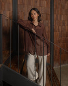 Aire Shirt in Dark Brown