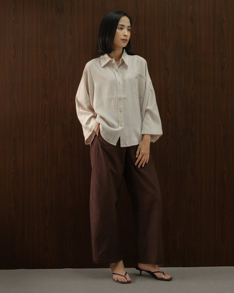 Fern Top in Nude Brown