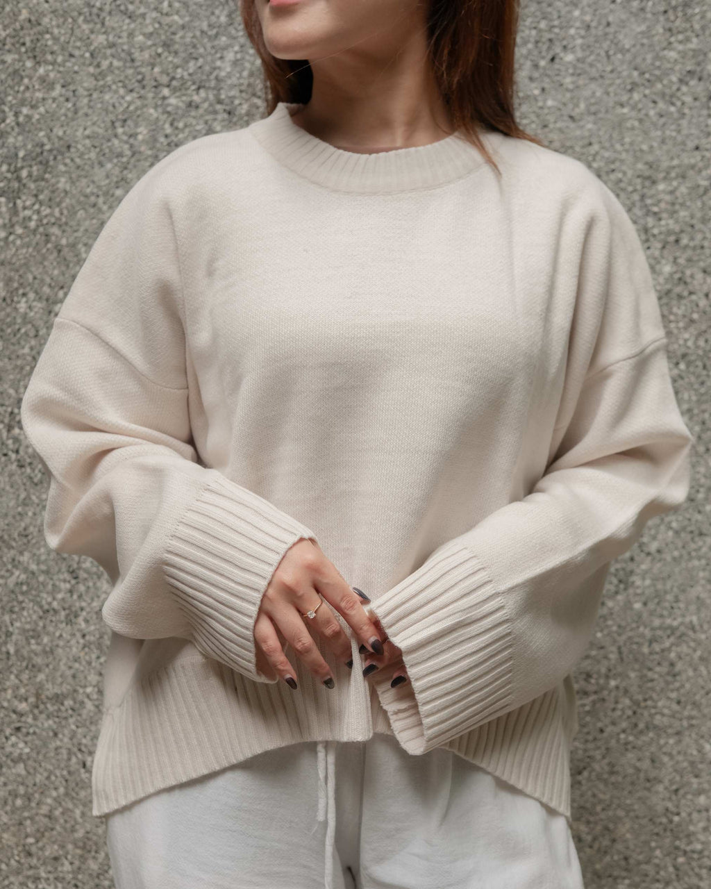 Sadie Oversized Sweater in Almond