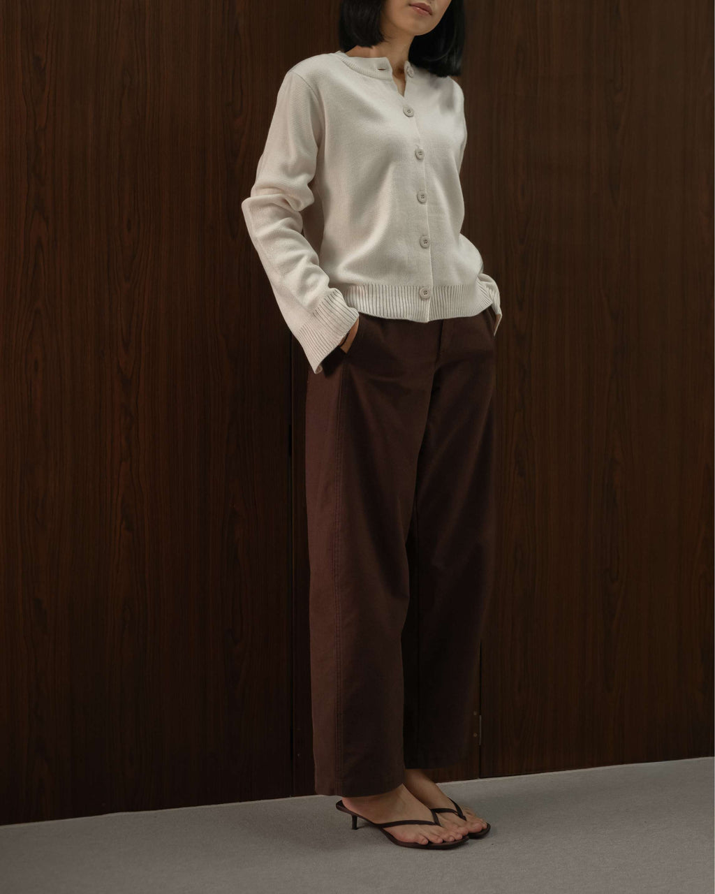 Renee Cardigan in Almond