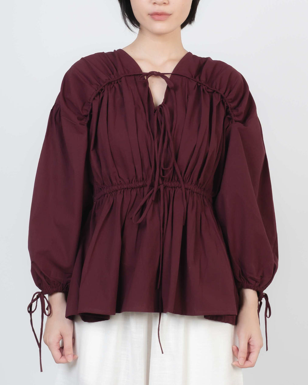 Shea Top In Maroon