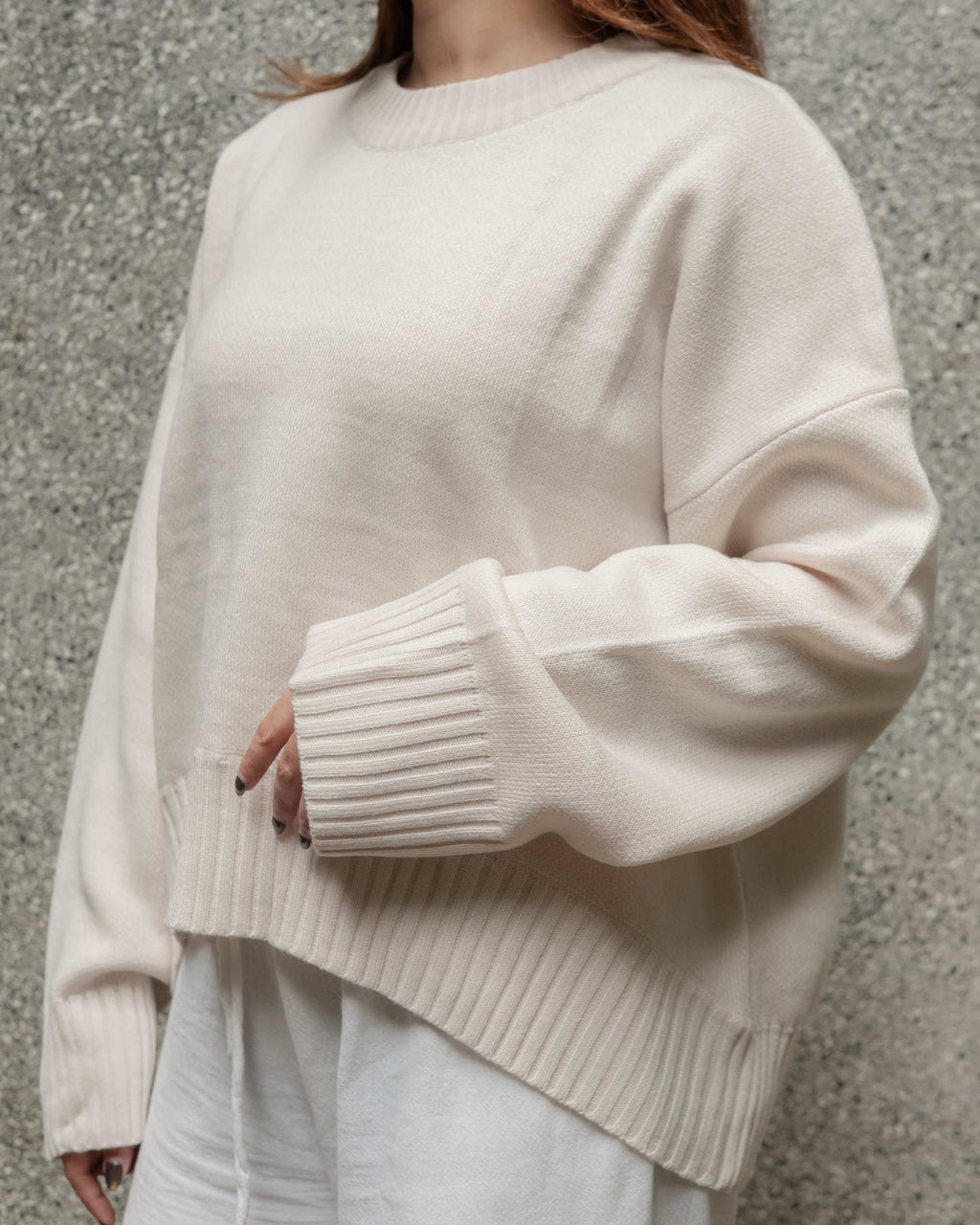 Sadie Oversized Sweater in Almond