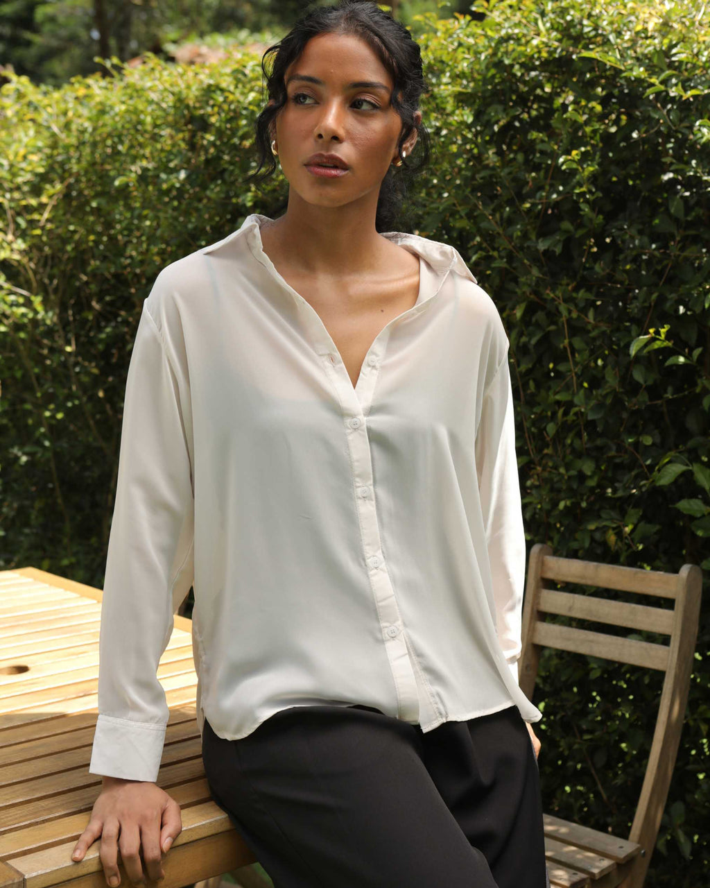 Aire Shirt in Ivory