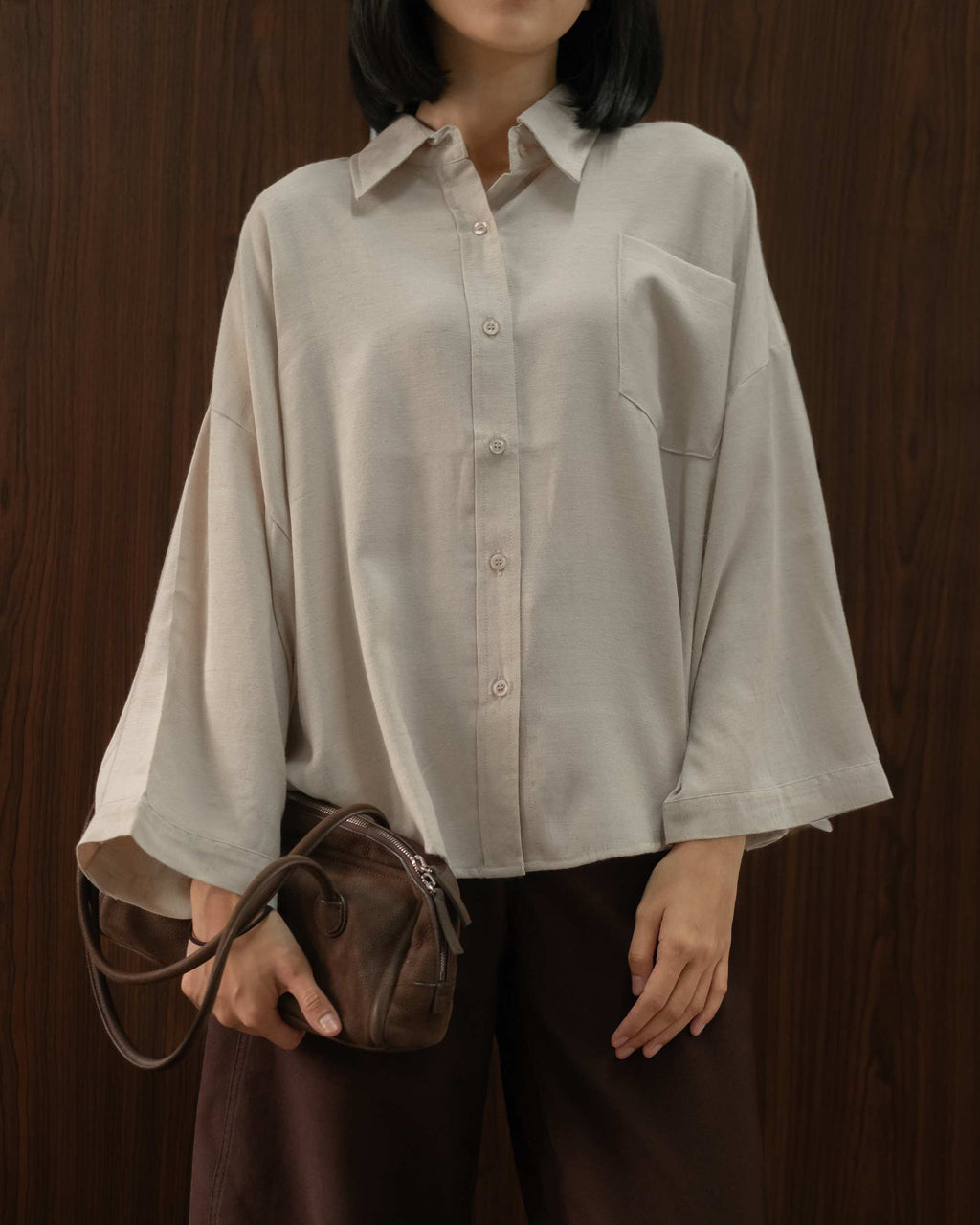 Fern Top in Nude Brown