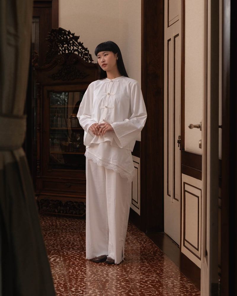 Wyn Linen Top in White