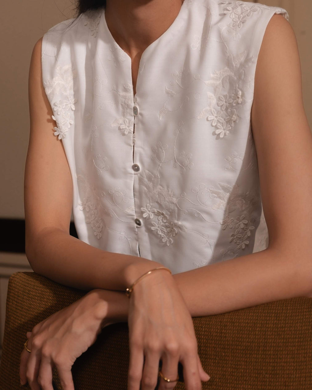 Brea Vest in White