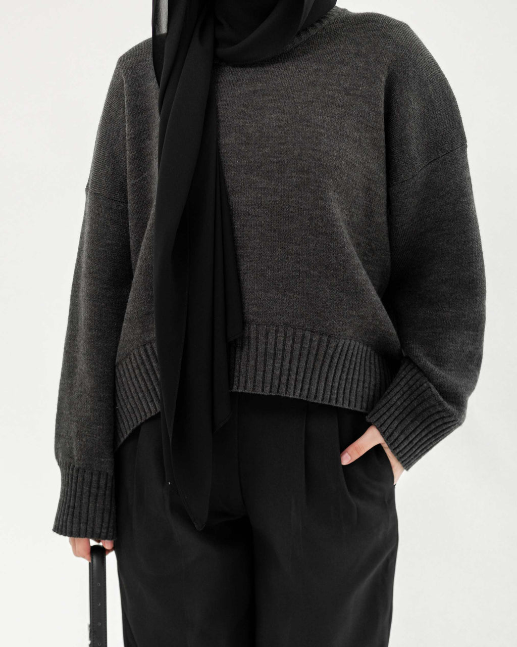Sadie Oversized Sweater in Dark Misty