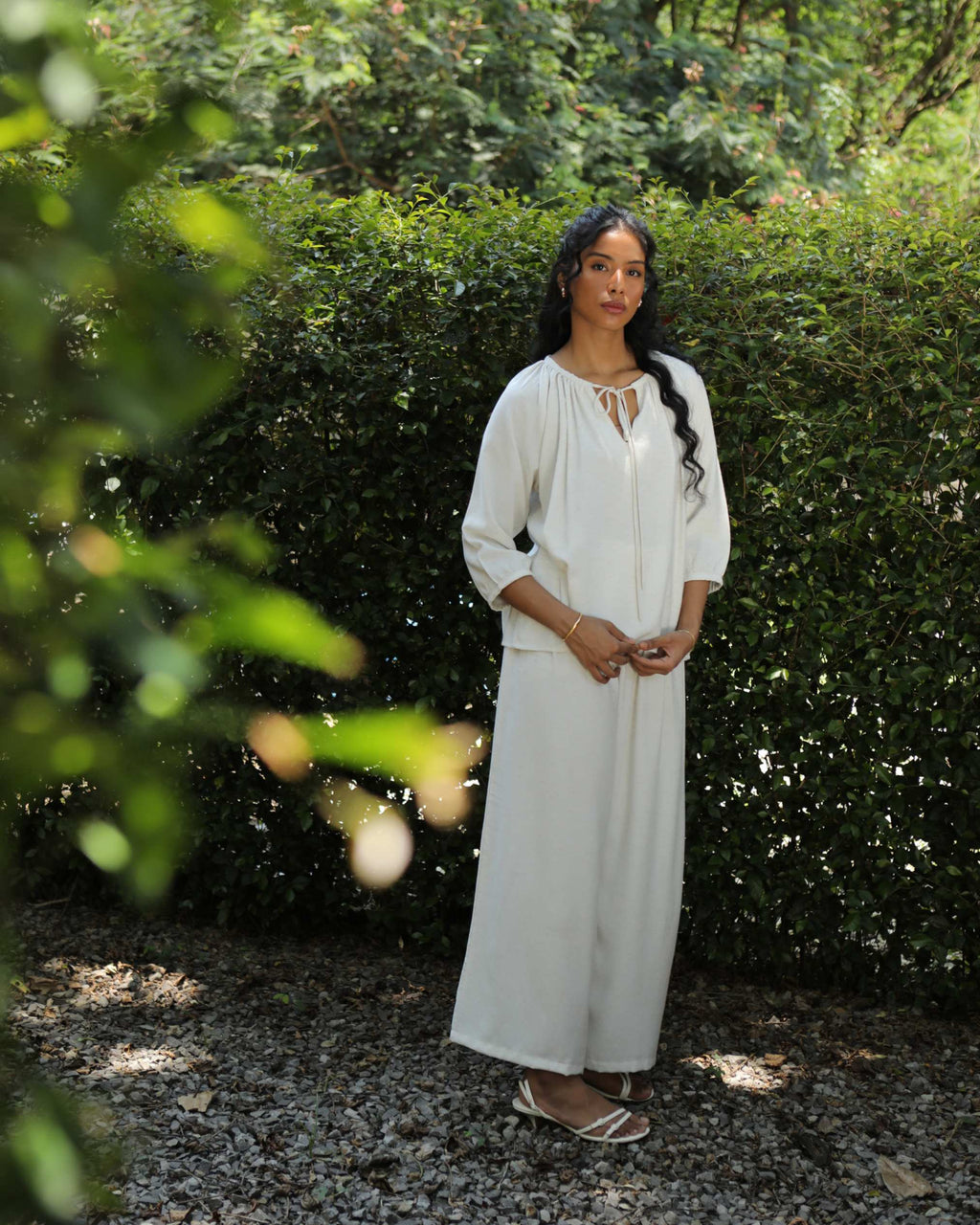 Cami Blouse in Natural Linen