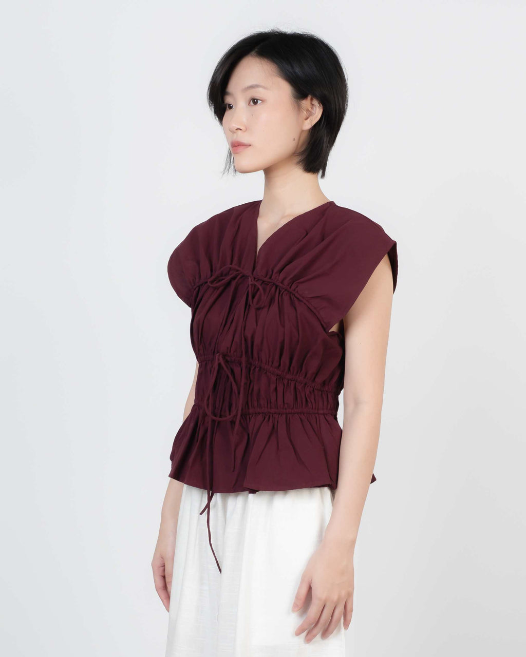 Carra Top In Maroon