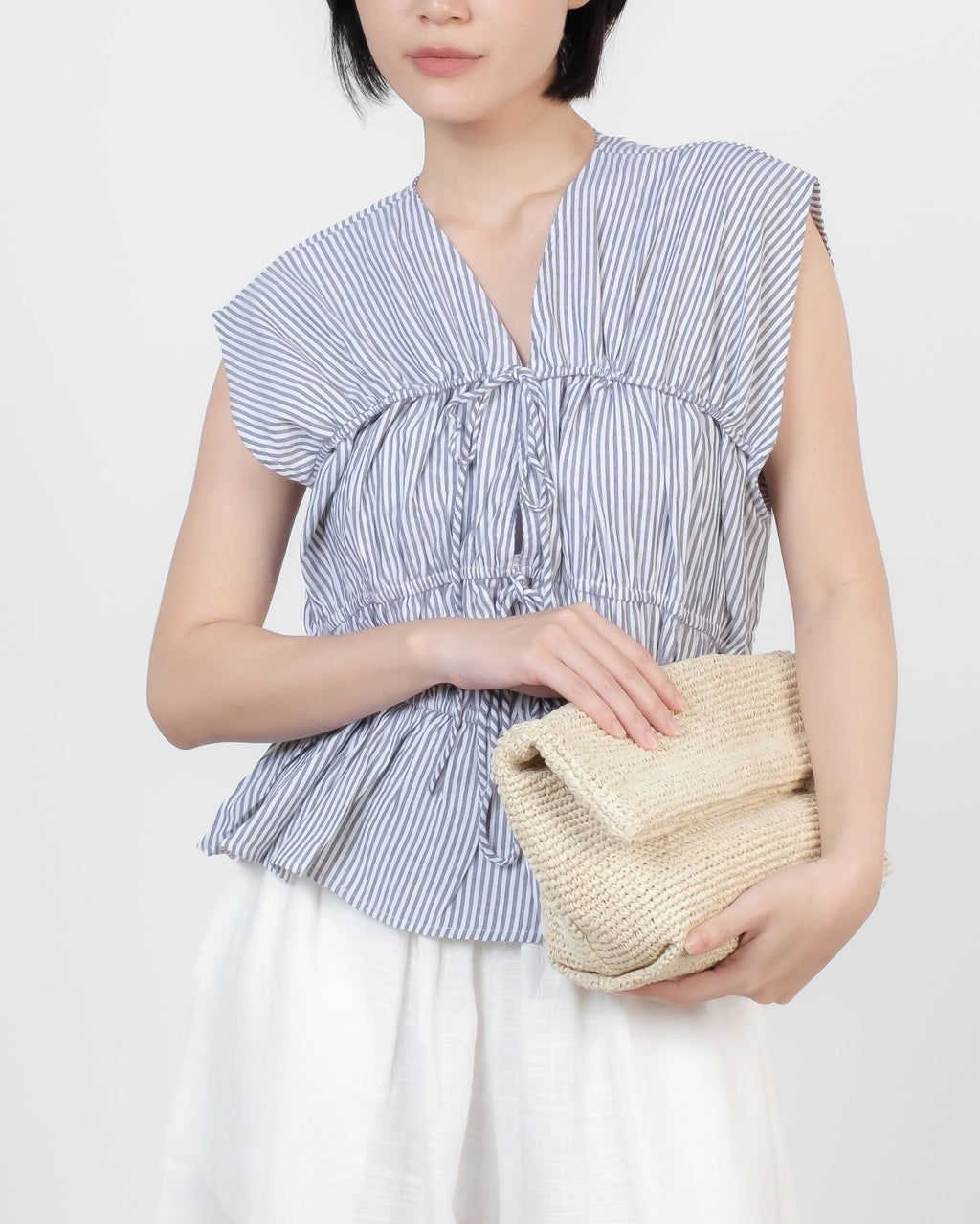 Carra Top In Striped Blue