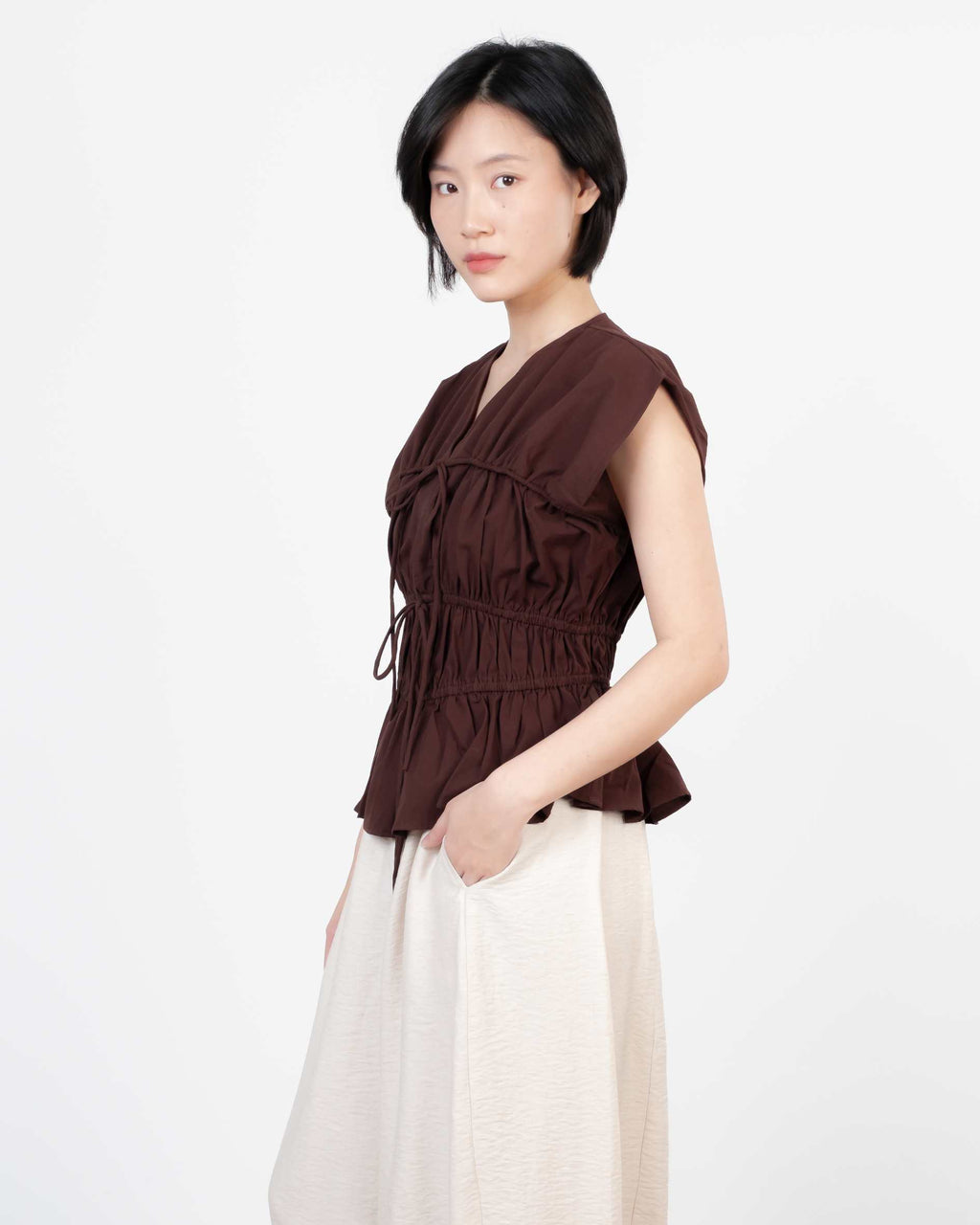 Carra Top In Brown