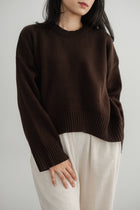 Sadie Oversized Sweater in Espresso